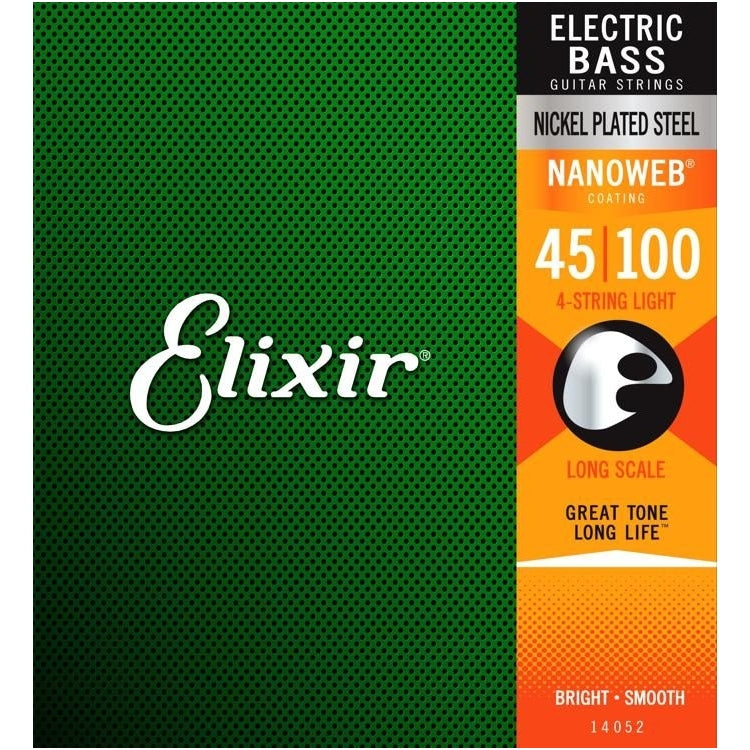 Elixir 14052 Light 45/100 Electric Bass Stainless Steel with NANOWEB Coating