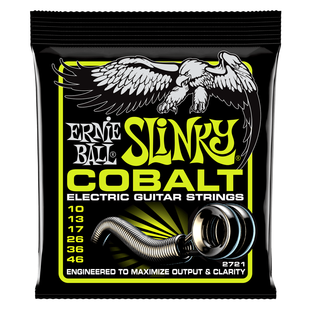 Ernie Ball 2721 Regular Slinky Cobalt Electric Guitar Strings 10-46 Gauge