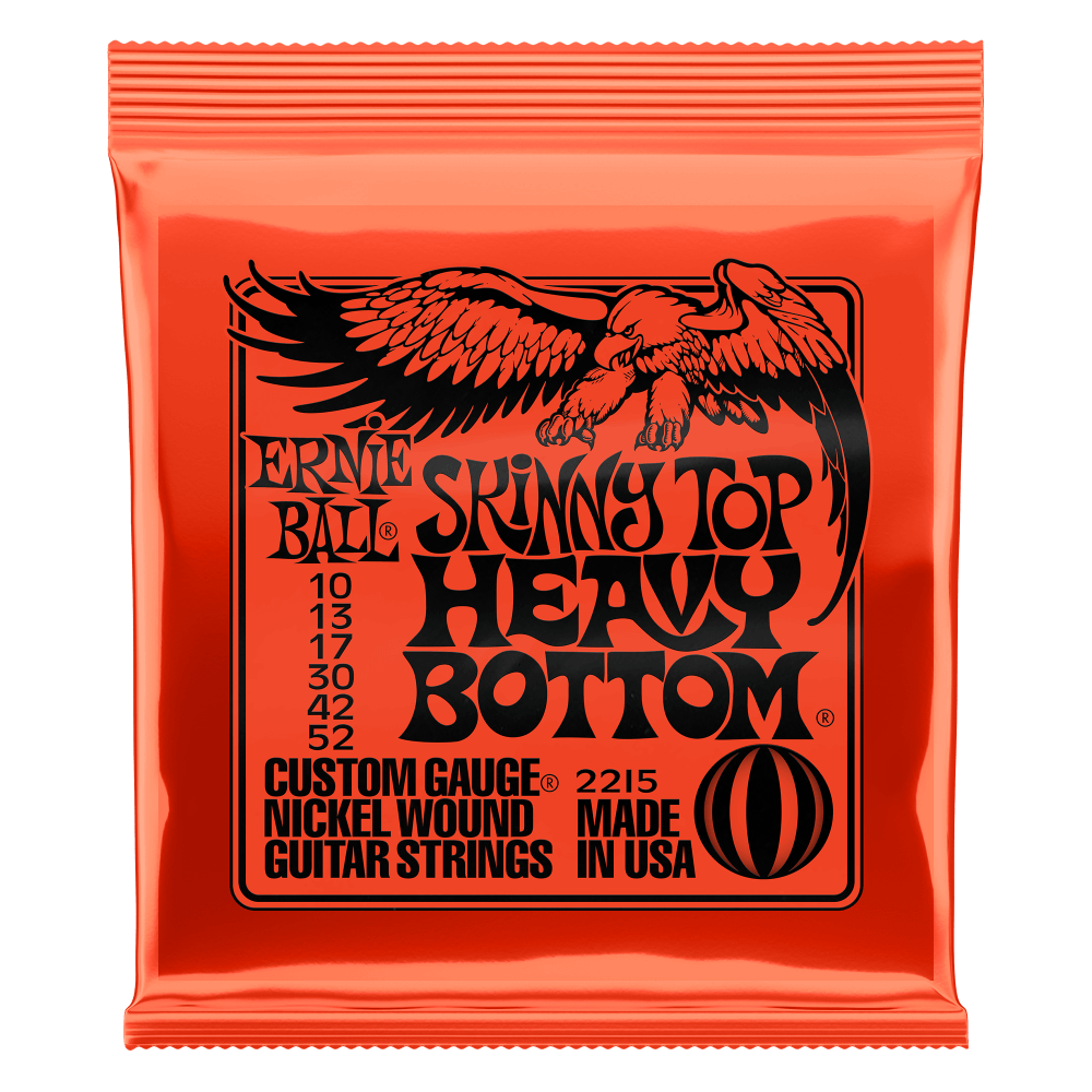 Ernie Ball 2215 Skinny Top Heavy Bottom Slinky Nickel Wound Electric Guitar Strings 10-52 Gauge