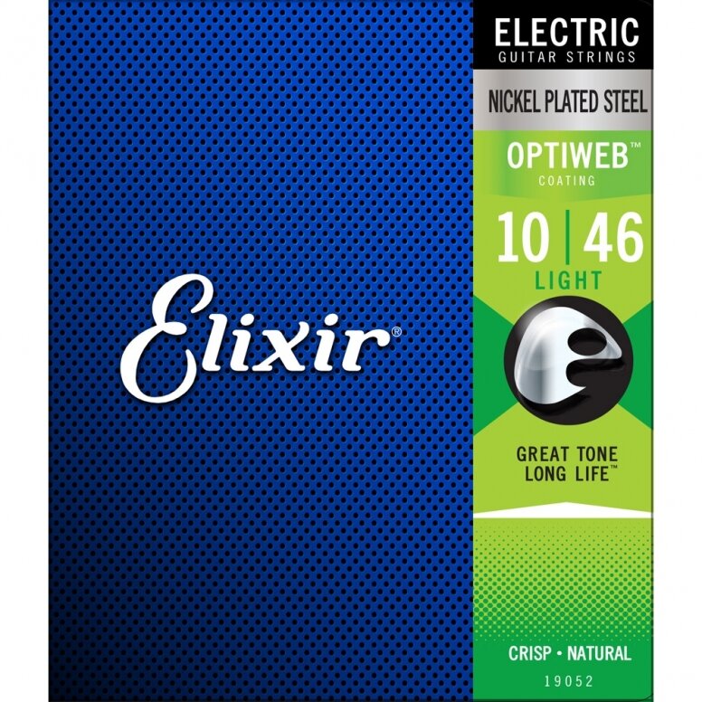 Elixir 19052 Light 10-46 Electric Nickel Plated Steel with OPTIWEB Coating