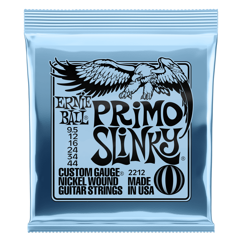 Ernie Ball 2212 Primo Slinky Nickel Wound Electric Guitar Strings 9.5-44 Gauge