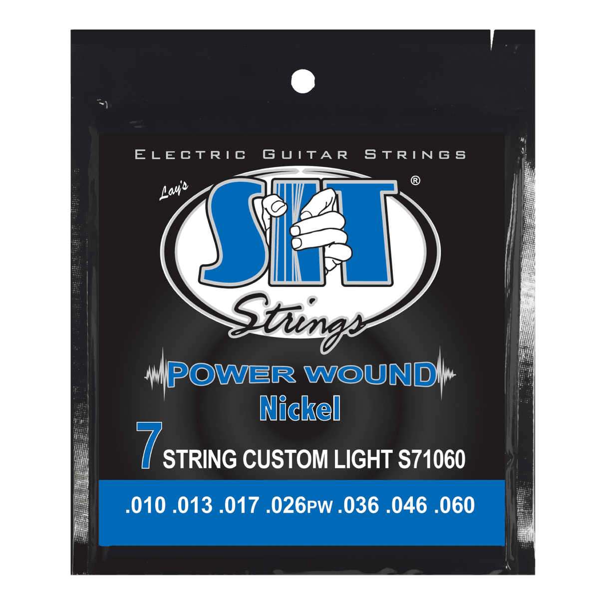 SIT S-71060 7 String Custom Light Power Wound Nickel Electric Guitar Strings