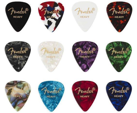 Fender 351 Celluloid Medley Heavy 12 pics mediatoriai