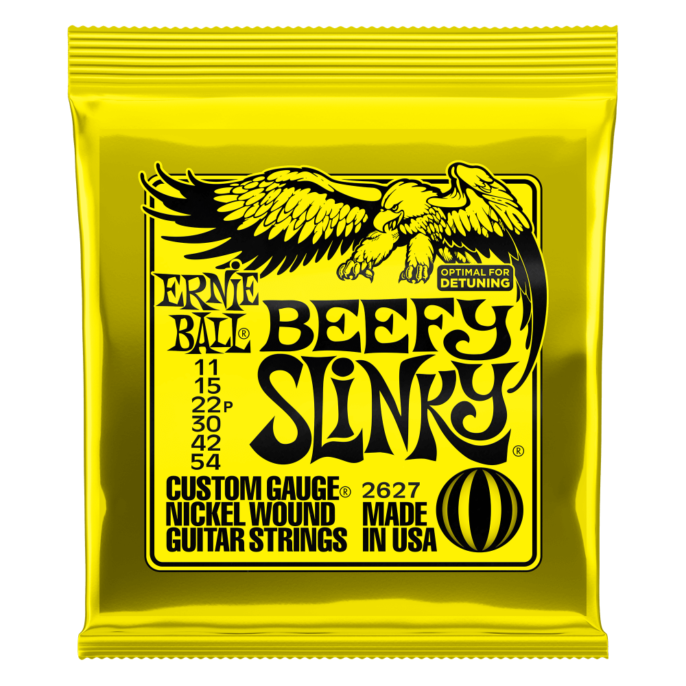 Ernie Ball 2627 Beefy Slinky Nickel Wound Electric Guitar Strings 11-54 Gauge