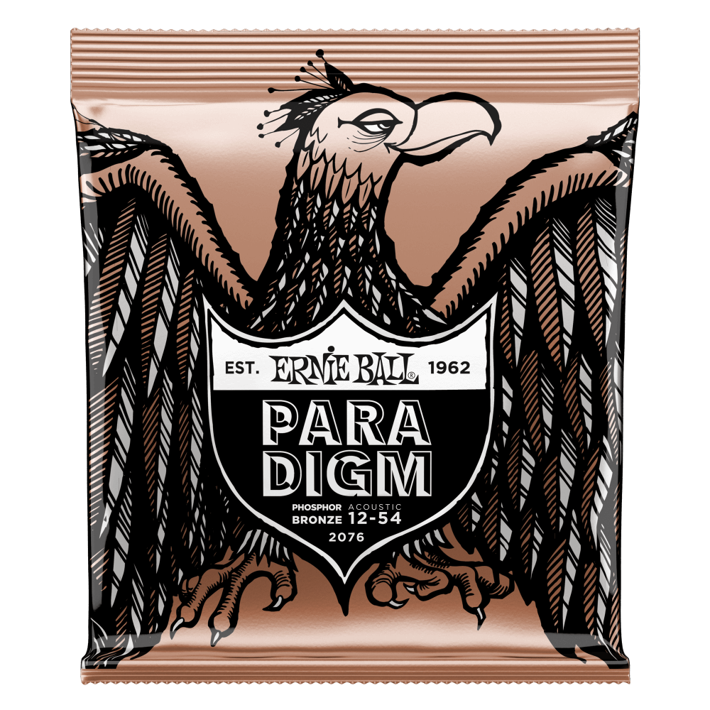 Ernie Ball P02076 Medium Light Paradigm Phosphor Bronze Acoustic Guitar Strings 12-54 Gauge