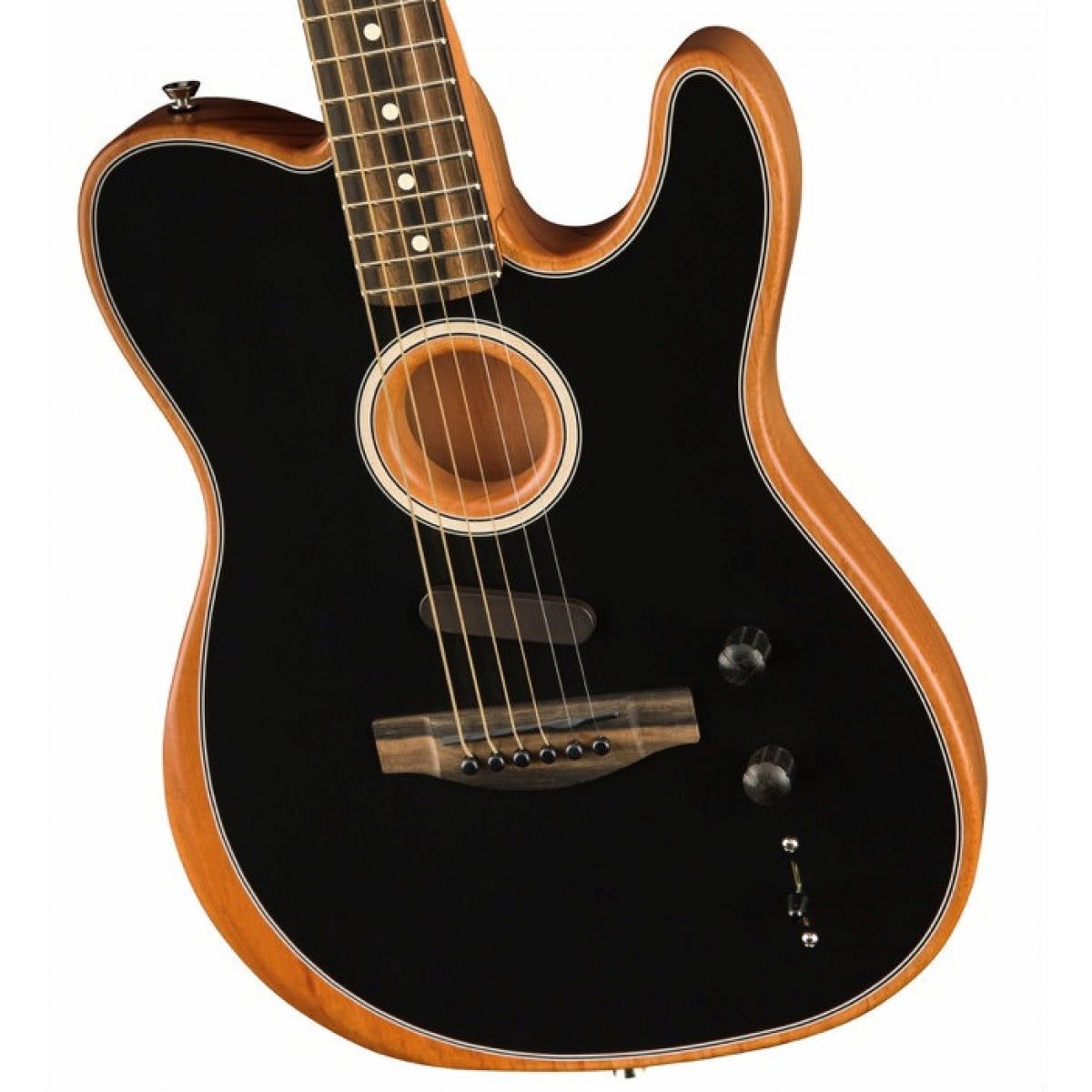 Fender Acoustasonic Tele BK W Bag Made in USA Electro-Acoustic Guitar