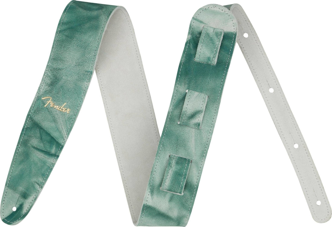 Fender Tie Dye Leather Strap Sage Green diržas gitarai