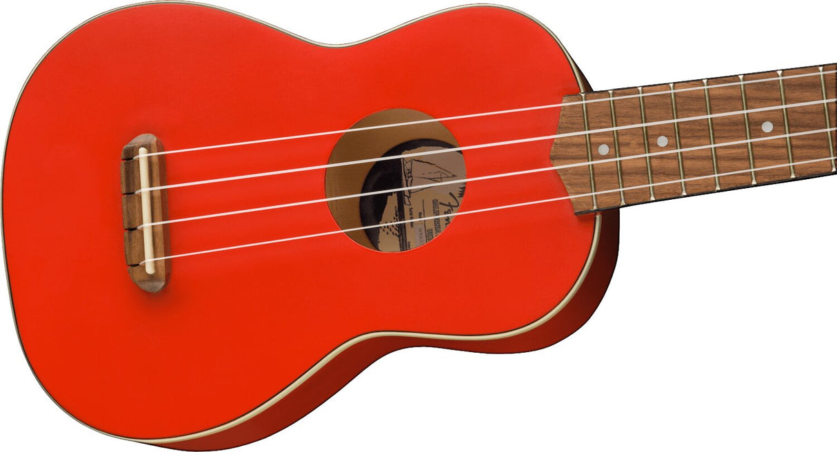 Fender Venice Soprano Ukulele Fiesta Red FSR ukulėlė