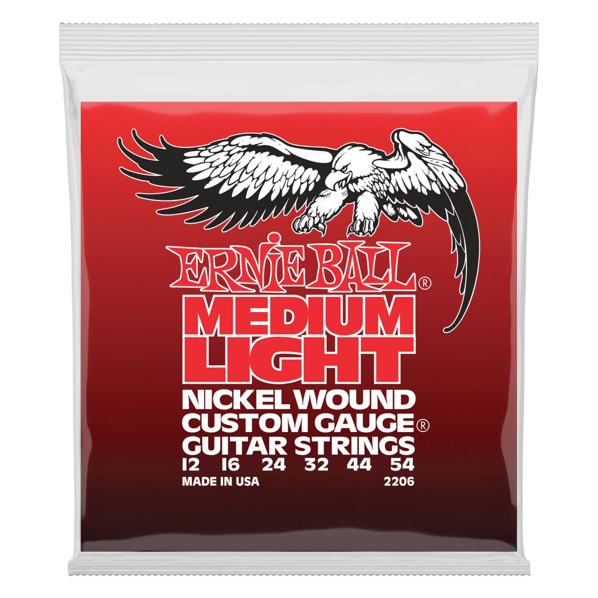 Ernie Ball 2206 Nickel Wound Medium Light Custom 12-54 Gauge