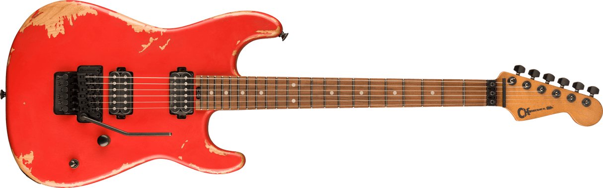Charvel Pro Mod Relic San Dimas 1 HH FR PF Weathered Orange elektrinė gitara