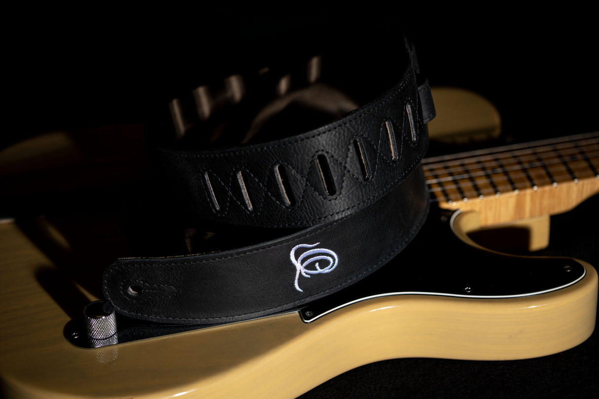 Ortega OSSU-10 Suede-Leather Guitar-Strap - Ash diržas gitarai