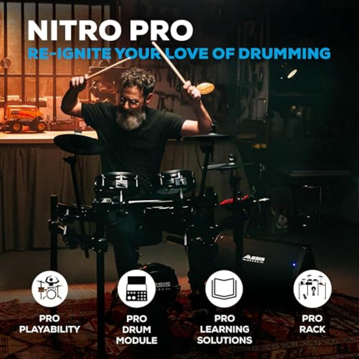 Alesis Nitro Pro Electric Drum Set elektroninių būgnų komplektas