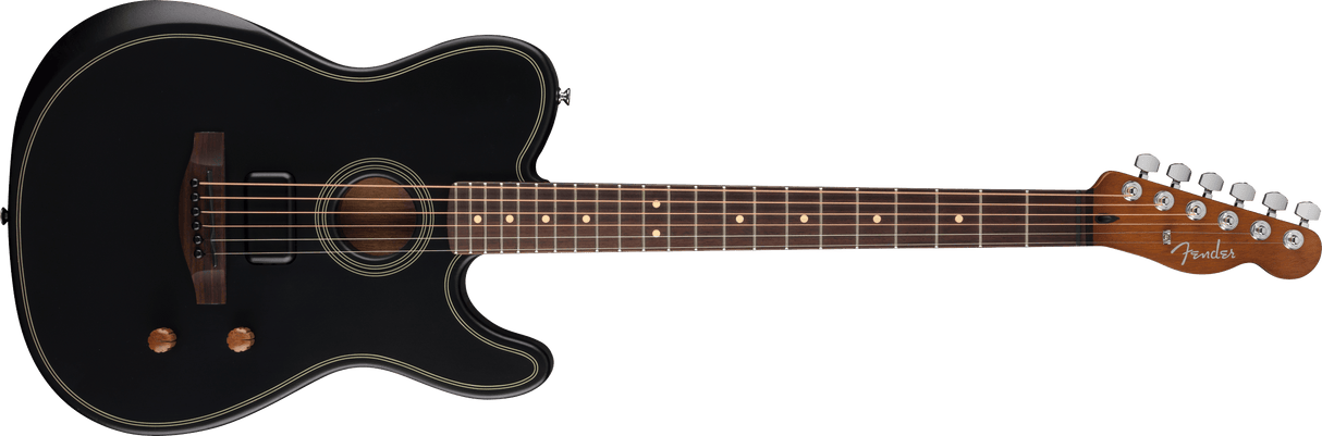Fender Acoustasonic Standard Telecaster Black elektro-akustinė gitara