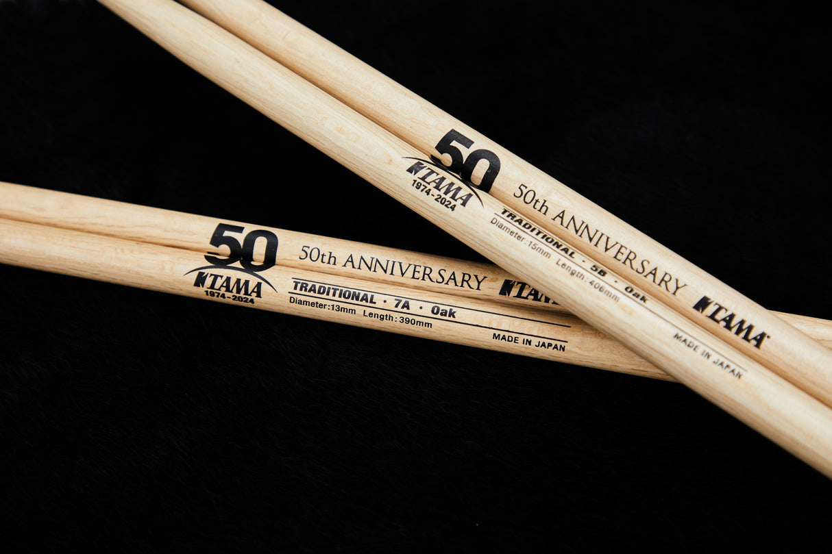 TAMA 5B-50TH OAK Tama 50th Anniversary logo būgnų lazdelės