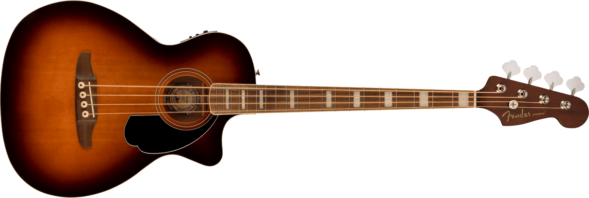 Fender Kingman Bass Black Pickguard Shaded Edge Burst Acoustic Bass Guitar