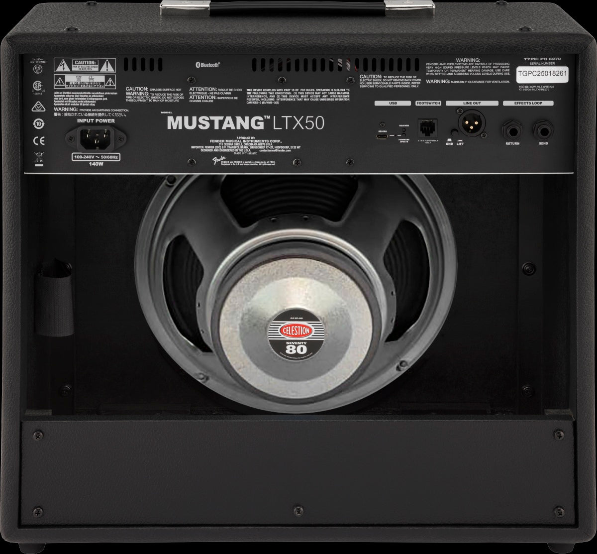 Fender Mustang LTX50 stiprintuvas elektrinei gitarai