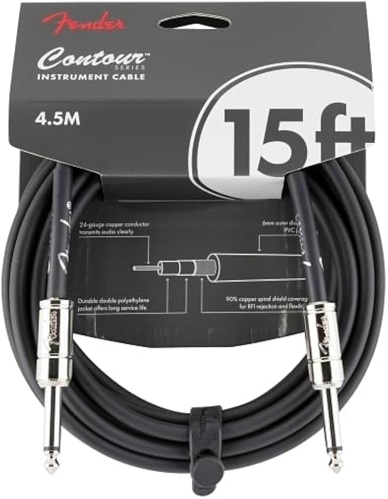 Fender 15 Contour BLK laidas gitarai