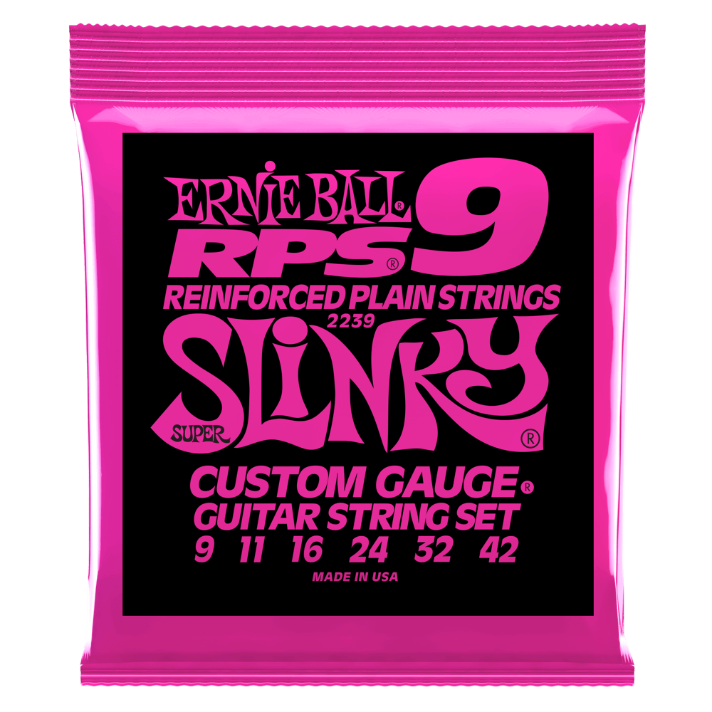 Ernie Ball 2239 Super Slinky RPS Nickel Wound Electric Guitar Strings 9-42 Gauge