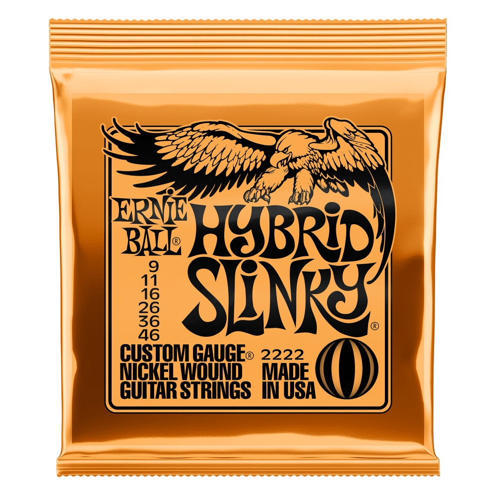 Ernie Ball 2222 Hybrid Slinky Nickel Wound Electric Guitar Strings 9-46 Gauge