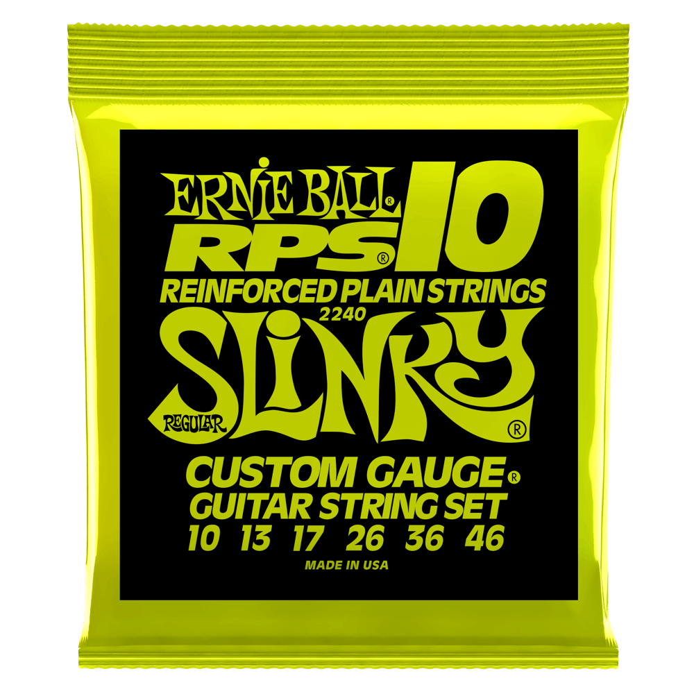 Ernie Ball 2240 Regular Slinky RPS Nickel Wound Electric Guitar Strings 10-46 Gauge