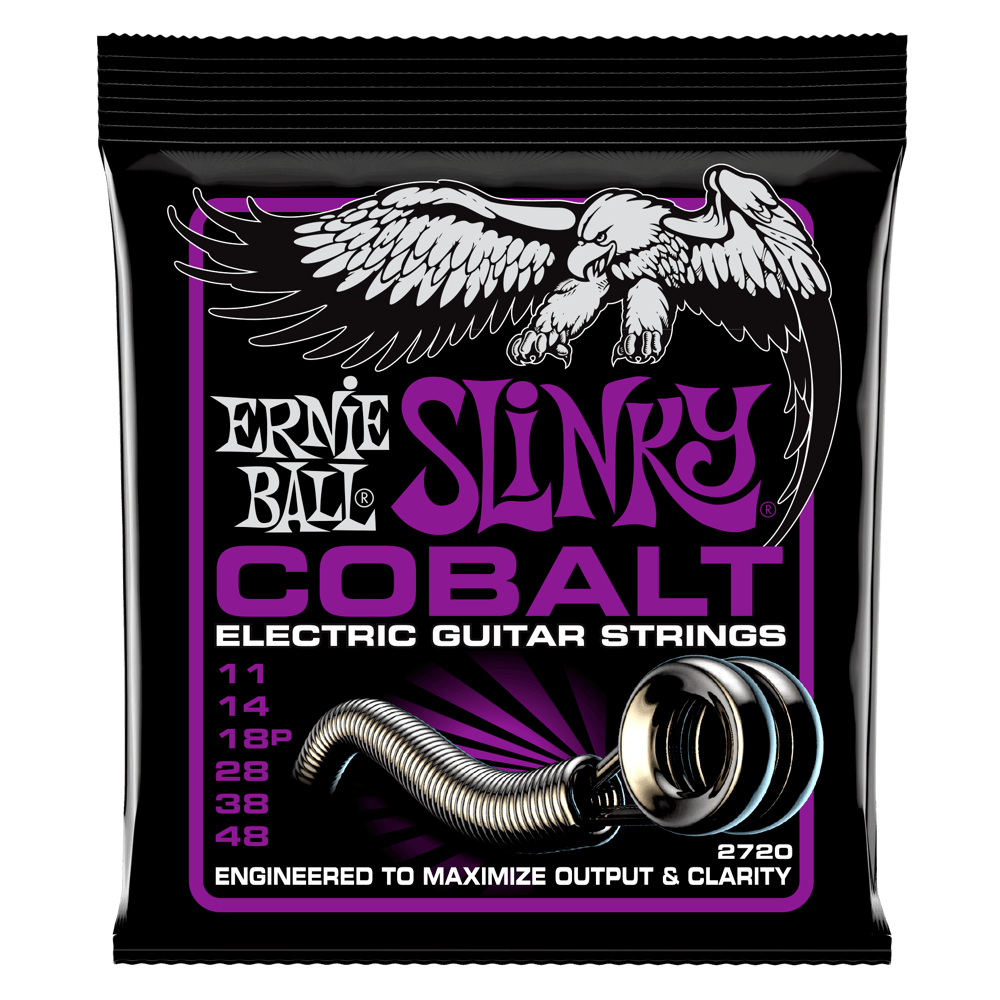 Ernie Ball 2720 Power Slinky Cobalt Electric Guitar Strings 11-48 Gauge