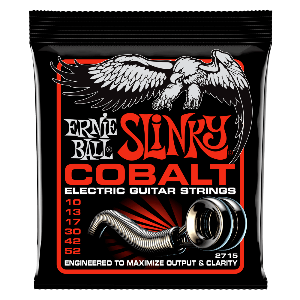 Ernie Ball 2715 Skinny Top Heavy Bottom Slinky Cobalt Electric Guitar Strings 10-52 Gauge