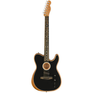 Fender Acoustasonic Tele BK W Bag Made in USA Electro-Acoustic Guitar