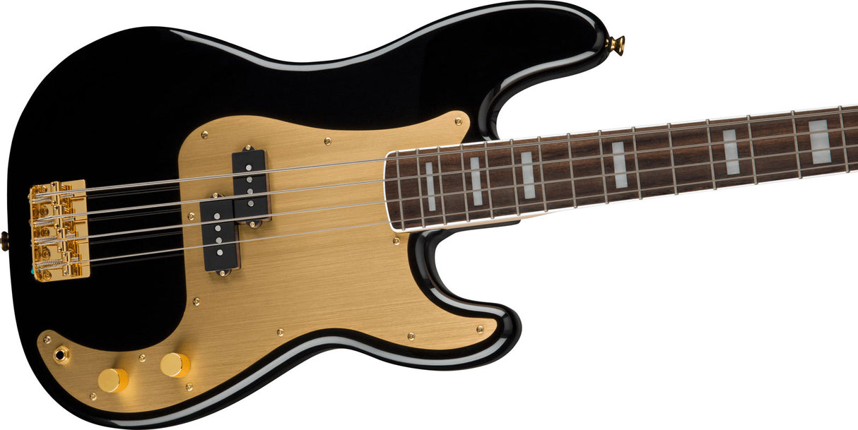 Squier 40th Anniversary P-Bass LRL Gold Edition GPG BLK elektrinė bosinė gitara