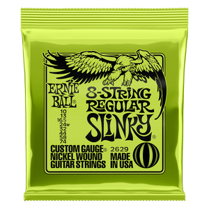 Ernie Ball 2629 Regular Slinky Nickel Wound 8-String Electric Guitar Strings 10-74 Gauge