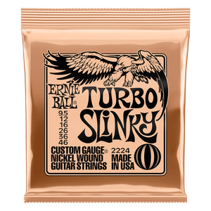 Ernie Ball 2224 Turbo Slinky Nickel Wound Electric Guitar Strings 9.5-46 Gauge