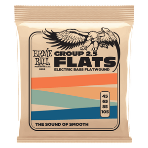 Ernie Ball 2805 Group 2.5 Stainless Steel Flatwound Electric Bass Strings 45-105 Gauge