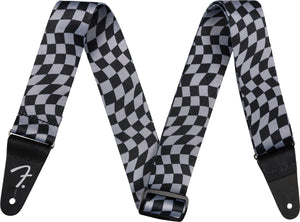 Fender Wavy Checkerboard Polyester Strap Gray diržas gitarai