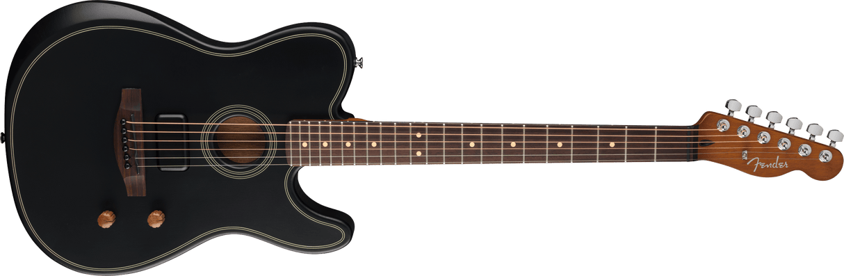Fender Acoustasonic Standard Telecaster Black elektro-akustinė gitara