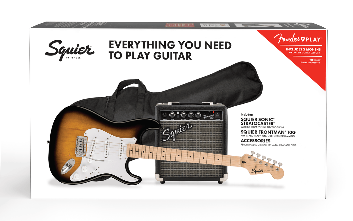 Squier PK Sonic Stratocaster Pack MN 2TS 10G elektrinės gitaros komplektas