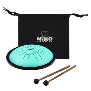 Meinl NINO982 Percussion Steel Tongue Drum - Mint Green būgnas