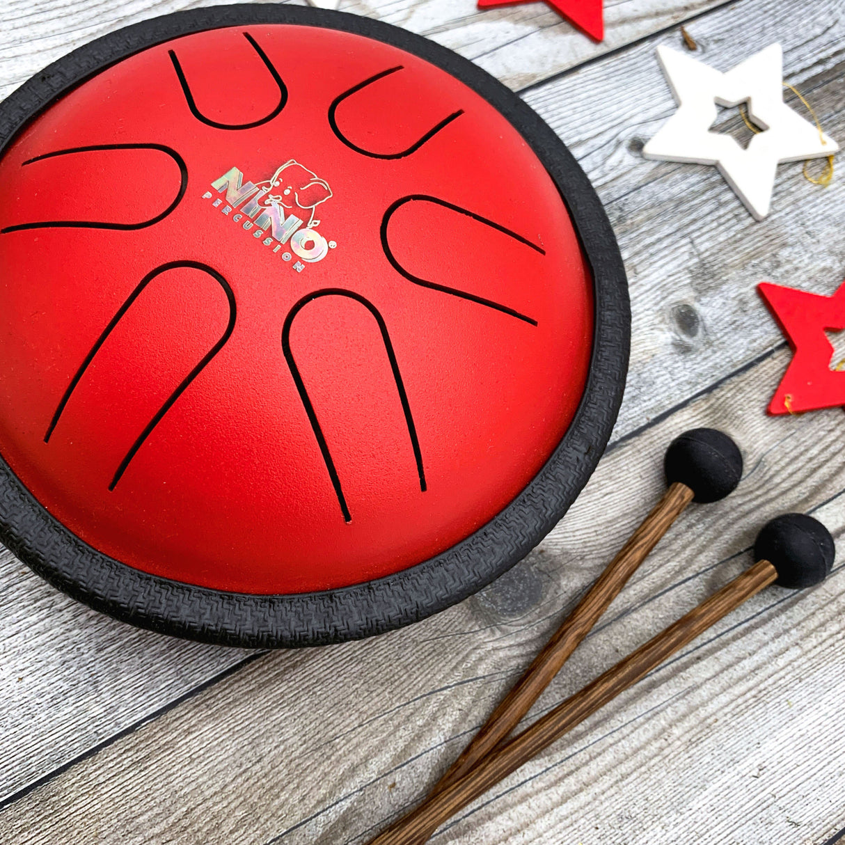 MEINL NINO980R Percussion Mini Melody Steel Tongue Drum - 6 būgnas
