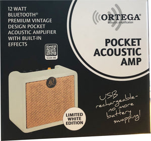 Ortega PTWO-LTD 12 WATT BLUETOOTH PREMIUM VINTAGE DESIGN POCKET ACOUSTIC AMPLIFIER W- BUILT-IN EFFEC