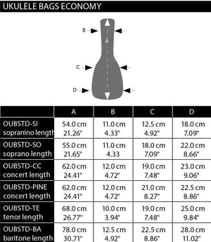 Ortega OUGB-SO minkštas dėklas concert ukulele