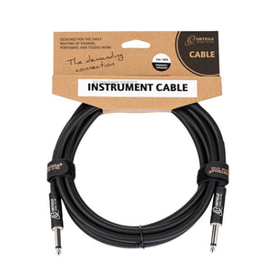 Ortega OECISPV-10 Instrument Cable - 3m/10ft. Black Tweed, STRAIGHT/STRAIGHT, Economy Series laidas
