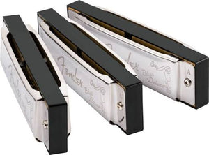 Fender Blue Deluxe Harmonica 3 Pack lūpinė armonikėlė