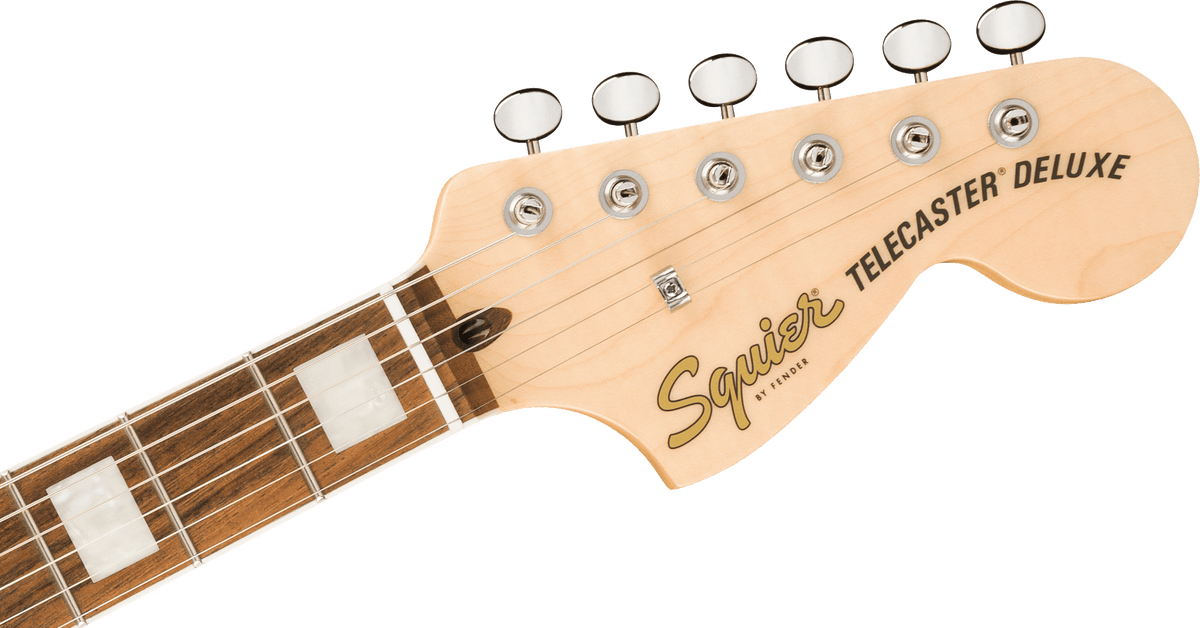 Squier Paranormal Troublemaker Telecaster Deluxe Bigsby Laurel Fingerboard Parchment Pickguard Black