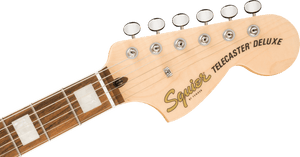 Squier Paranormal Troublemaker Telecaster Deluxe Bigsby Laurel Fingerboard Parchment Pickguard Black