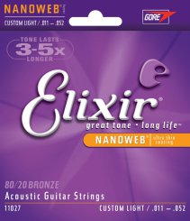 Elixir 11027 Custom Light stygos akustinei gitarai