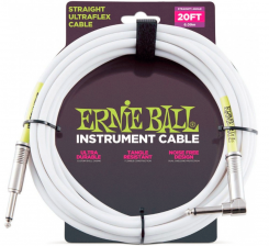 Ernie Ball 6047 SA White 20FT instrumental cable laidas
