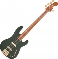 Charvel Pro-Mod San Dimas Bass JJ V Caramelized Maple Fingerboard Lambo Green Metallic